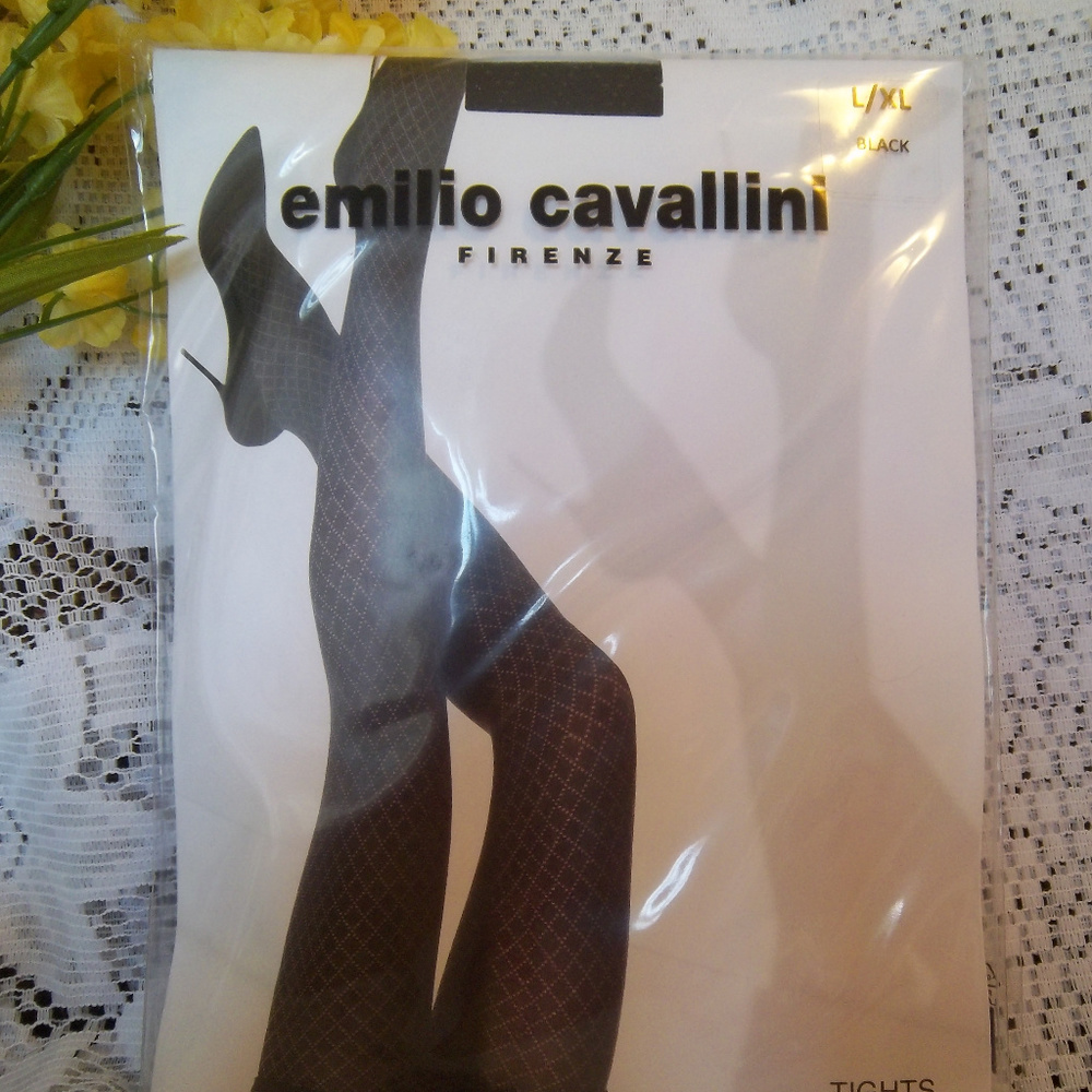 Emilio Cavallini Black Italian Tights L/XL